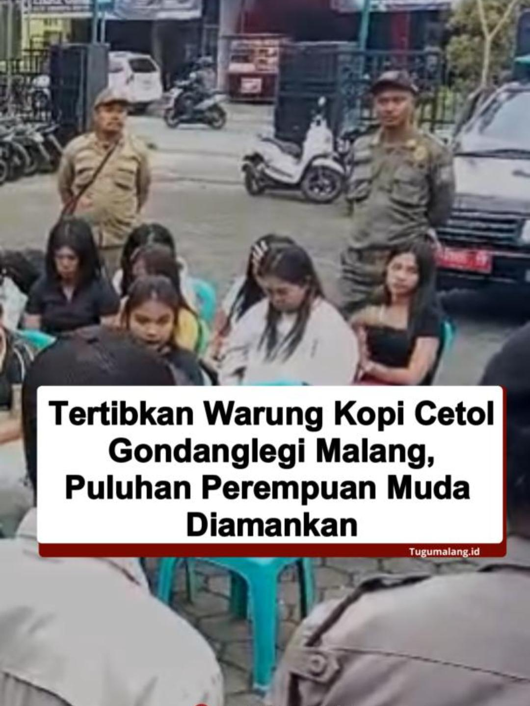 Suasana warung kopi cetol di Pasar Gondanglegi, Kabupaten Malang, Jawa Timur, ditertibkan. Satuan Polisi Pamong Praja (Satpol PP) Kabupaten Malang dan Polres Malang menertibkannya pada Sabtu (04/01/2025).