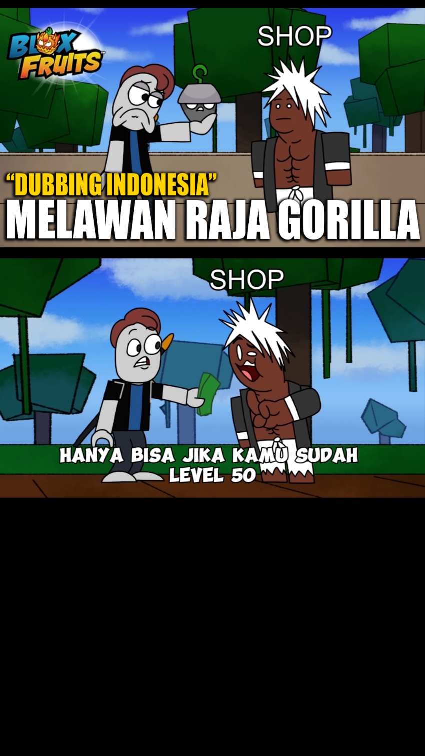 MELAWAN RAJA GORILLA | BLOX FRUIT BAHASA INDONESIA #dubbingindonesia #bloxfruits 