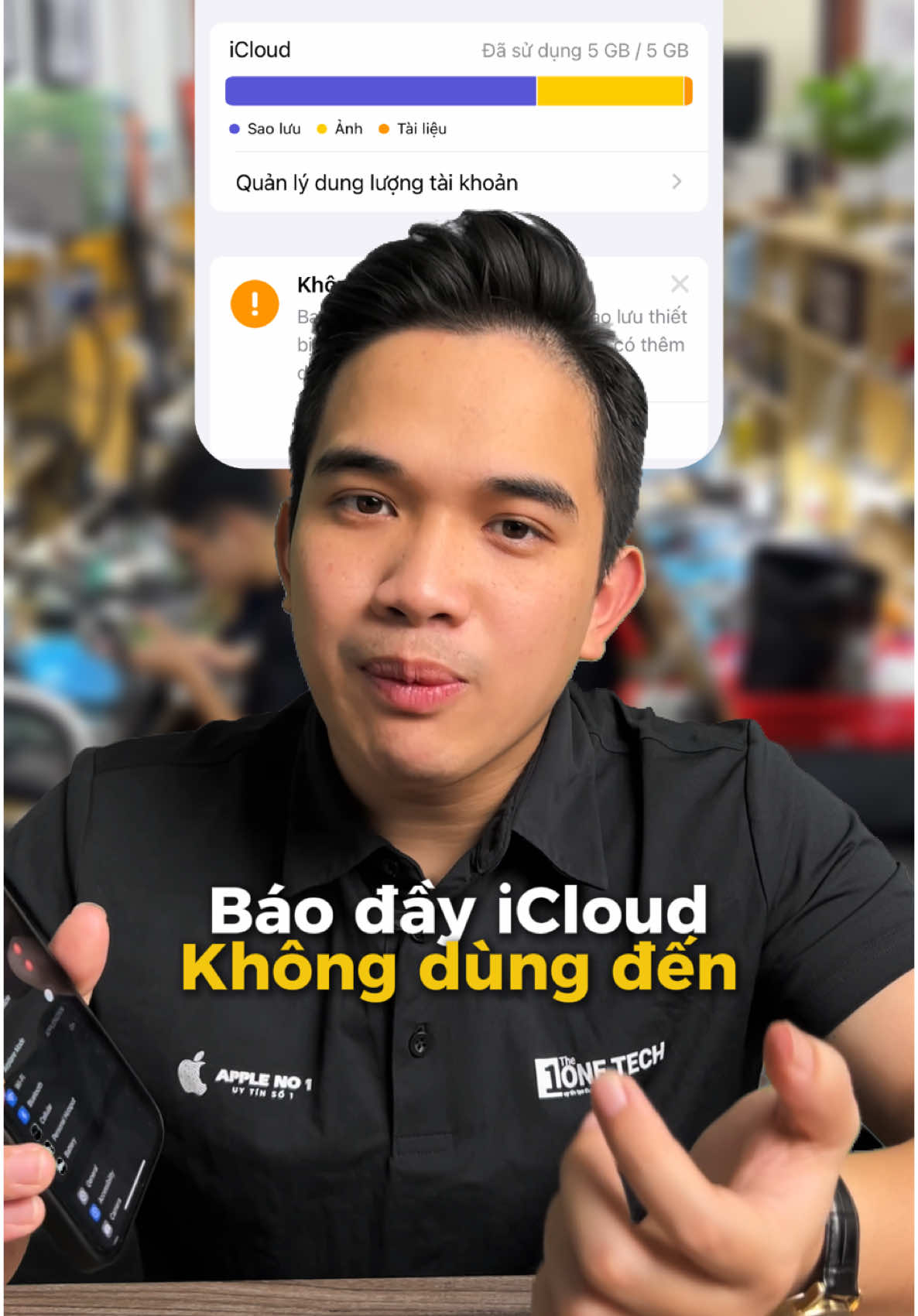 iPhone báo đầy bộ nhớ iCloud mặc dù không dùng đến #appleno1 #suatao24h #suaiphone #suaiphonehanoi #iphone #tmgr 