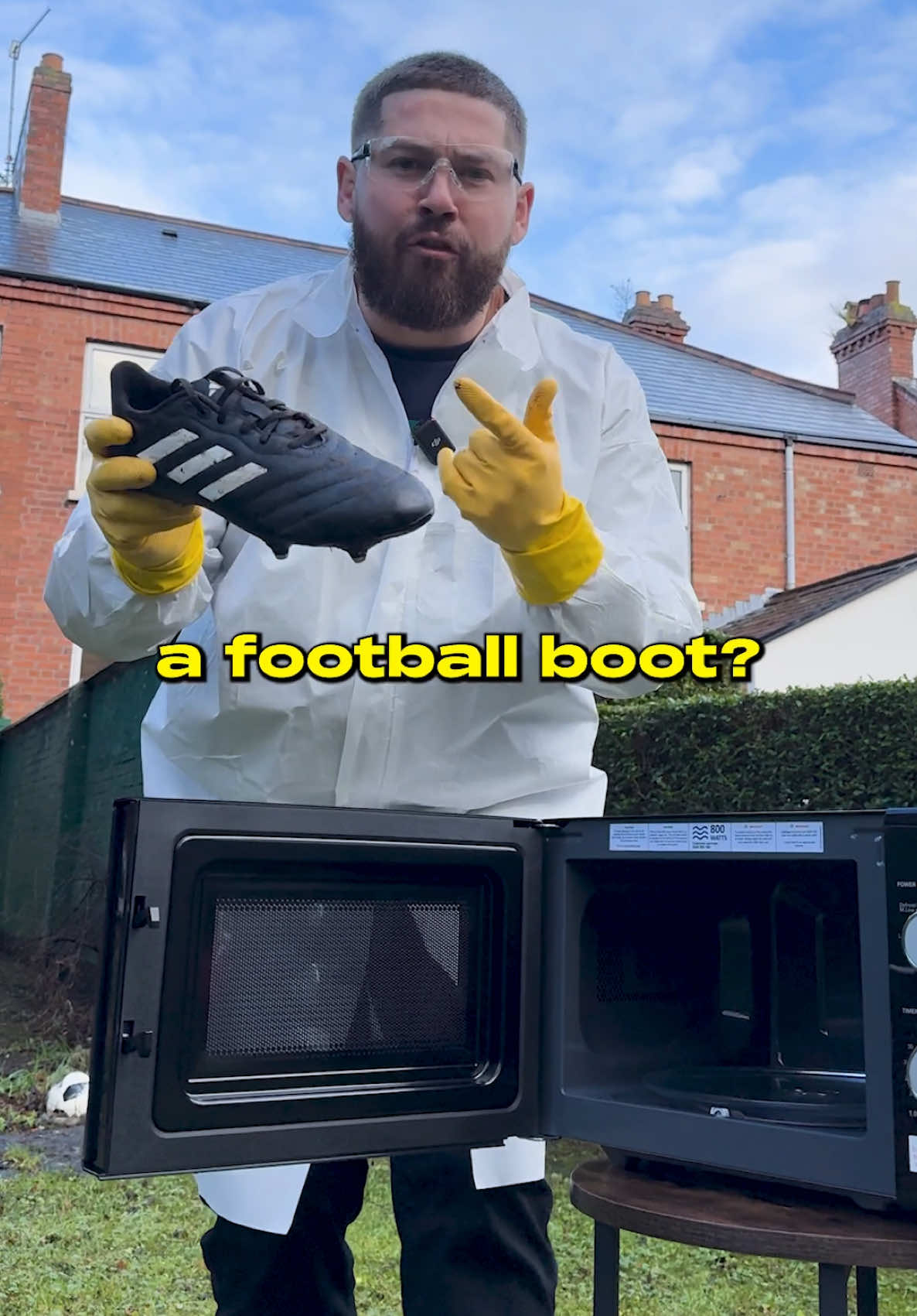 I Microwaved a Football Boot 🔥 #football #Soccer #footballboots #microwave #microwaverecipes 