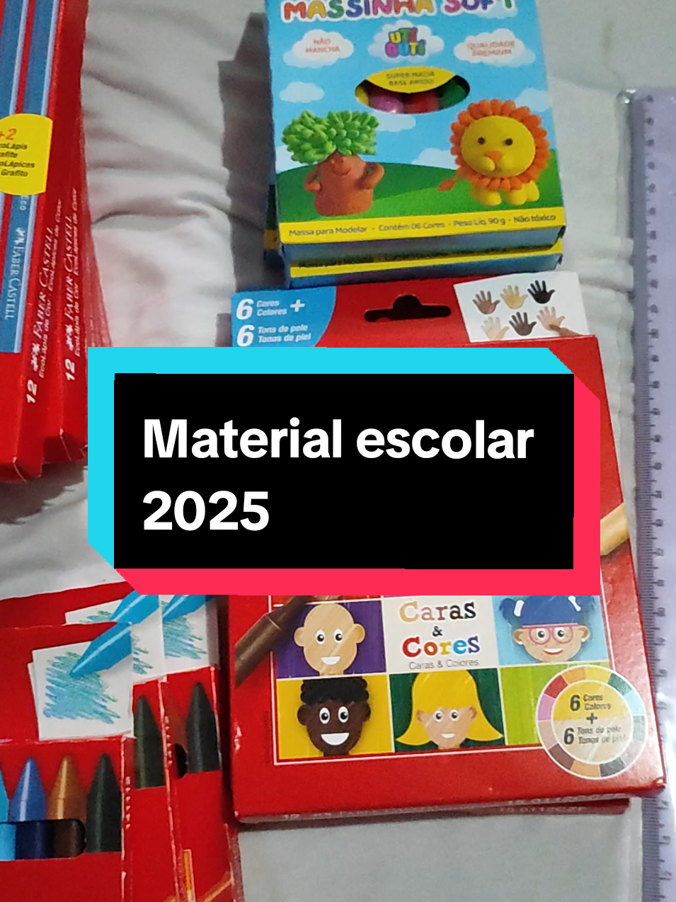 Tudo que eu comprei com o valor do material escolar da escola da prefeitura ❤️ Comprei tudo na Kalunga #fy #materialescolar #materialescolar2025 #escolapublica #fy 