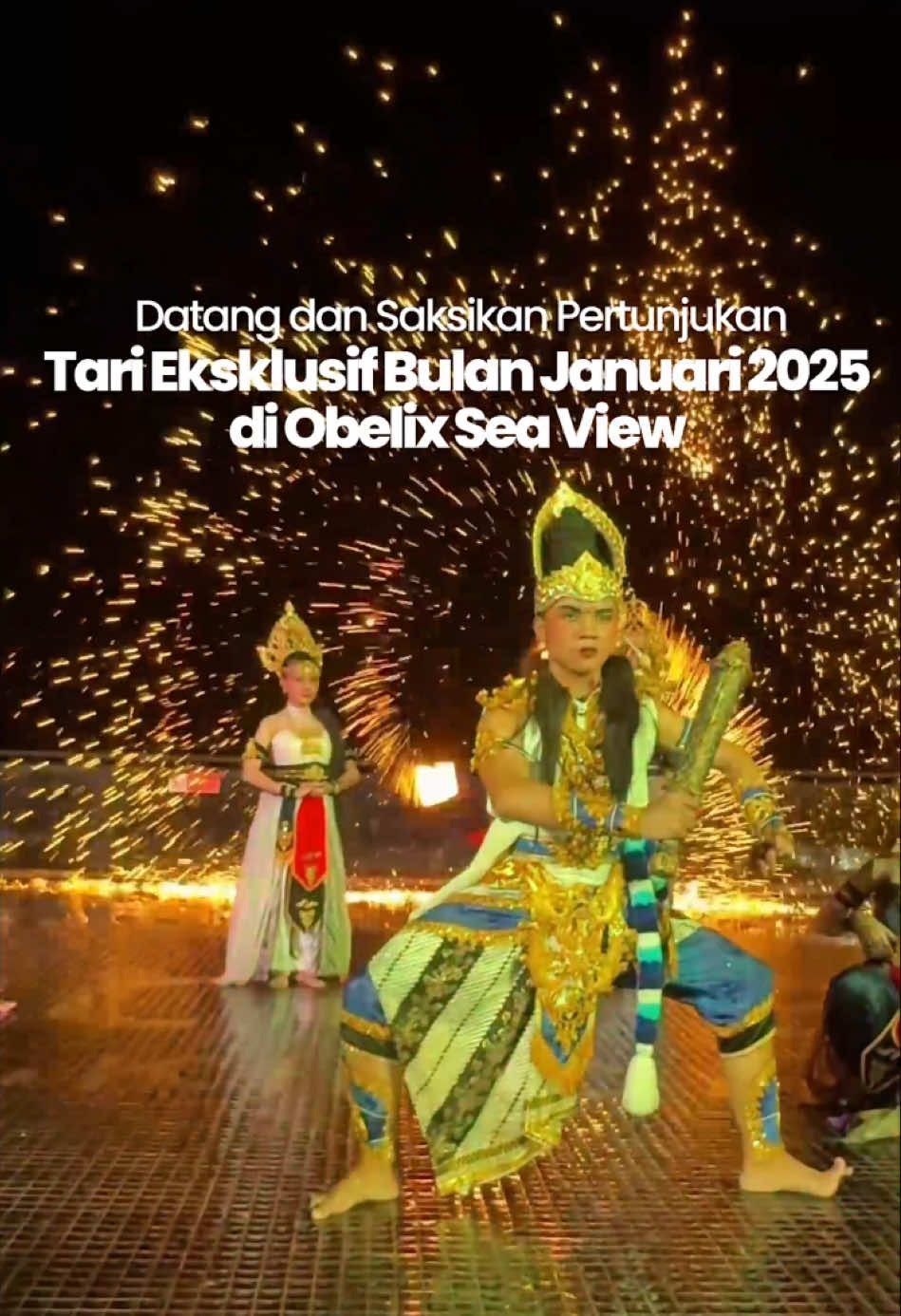 SAKSIKAN PERTUNJUKAN SENI EXCLUSIVE DI OBELIX SEA VIEW SELAMA BULAN JANUARI 2025✨ Selama Bulan Januari 2025, Obelix Sea View menghadirkan beragam pertunjukan seni yang akan menghibur kamu. Buat liburanmu lebih berwarna dengan menonton keberagaman budaya yang disajikan ✨ Liburan berkesan dengan Pemandangan Pantai, View Sunset terbaik dilengkapi Tarian Tradisional Spektakuler di Obelix Sea View 🌊 Nggak hanya itu, ada 50++ spot foto menarik GRATIS yang bisa kamu coba dan food corner atau kuliner yang bisa kamu kunjungi. Ngechill aja sambil lihat pertunjukan cahaya dan lampu? bisa banget. Seru-seruan sama hiburan akustik juga boleh banget. Pokoknya nggak bakalan rugi menghabiskan weekend kamu di Obelix Sea View!🌅 Catat tanggalnya biar liburan kamu makin asik dan seru! 🗓️ 📱 Informasi & Reservasi Travel Agent : 0811 2947 650 Admin : 0811 2947 647 📍 Obelix Sea View (Gmaps Ready) Alamat: Jl. Paralayang, Padukuhan Gabug, Kalurahan Giricahyo, Kapanewon Purwosari, Kabupaten Gunung Kidul, Daerah Istimewa Yogyakarta 55872 #obelixseaview #eventjogjadesember2024 #Eventtarijogja #2024 #wisatakeluargajogja #sunsetjogjahits #wisatahitsjogja #jogjahits #sunsetview #wisatamalamjogja #tempatviral #viraljogja #liburan #wisatajogja #wisataalam #spotfotojogja #spotfotogratis #onestopculture 