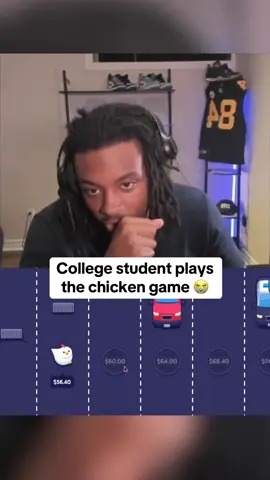 College student plays the chicken game 😭 #kickstreaming