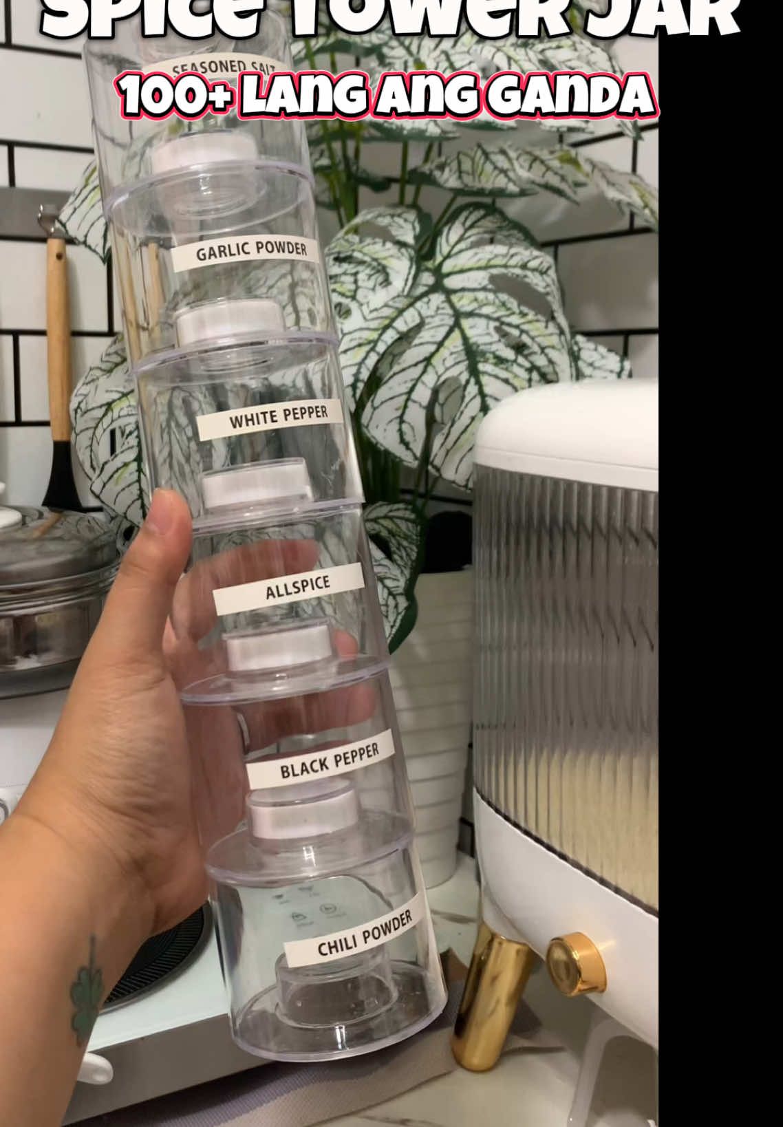Spice Tower! #stackable #spicetower #spiceorganizer #KitchenHacks #highlyrecommended #tiktokfinds #tiktokbudolfinds #budolserye #musttry #foodcontainer #tiktokshopfinds #fyp #foryoupage 