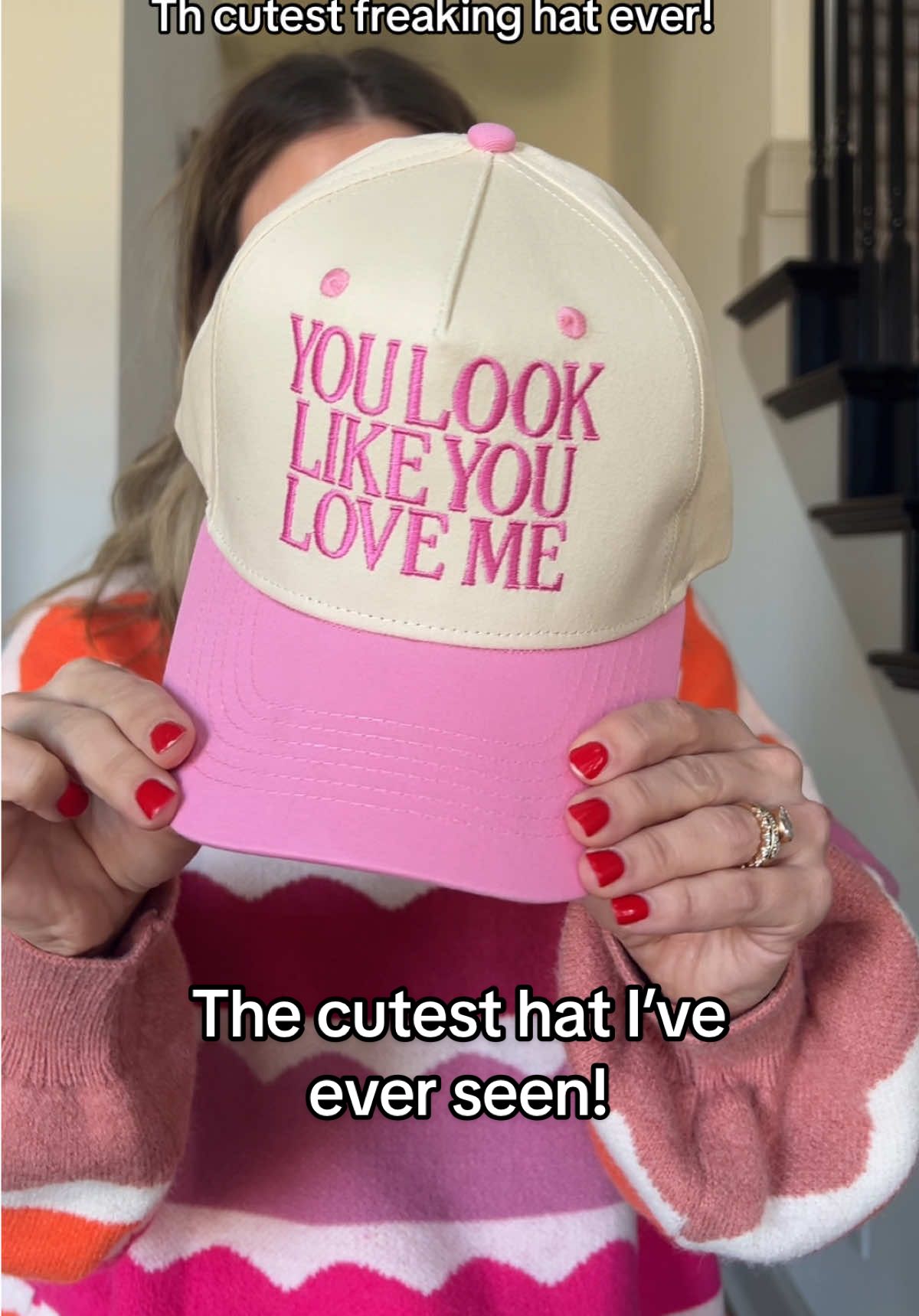 You look like you love me! On a hat! 😍 #hat #youlooklikeyouloveme #ValentinesDay #valentinegift #valentinesdaygiftideas 