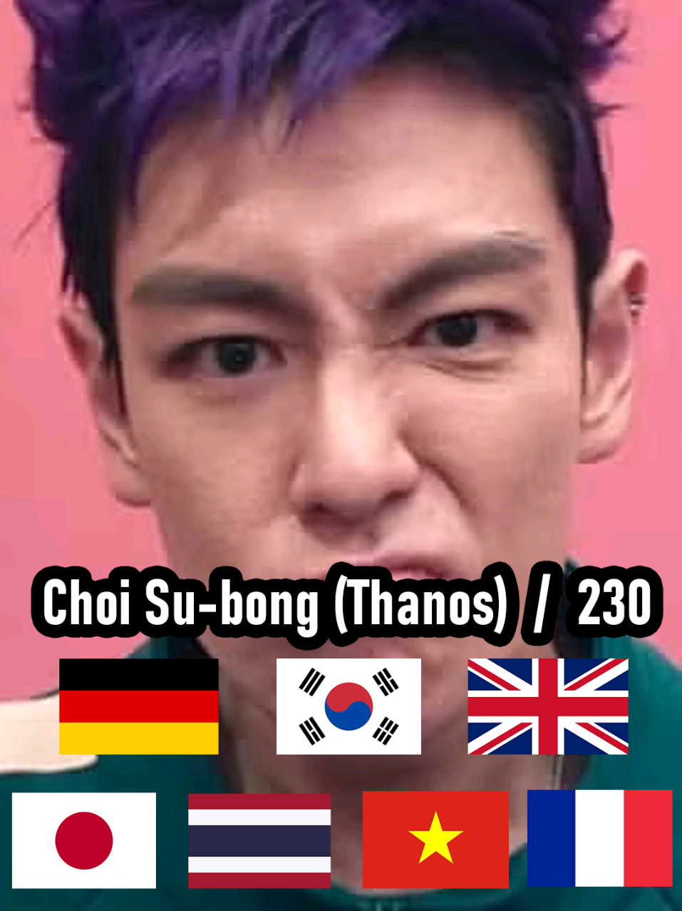 Player 230 / Thanos in 12 languages 