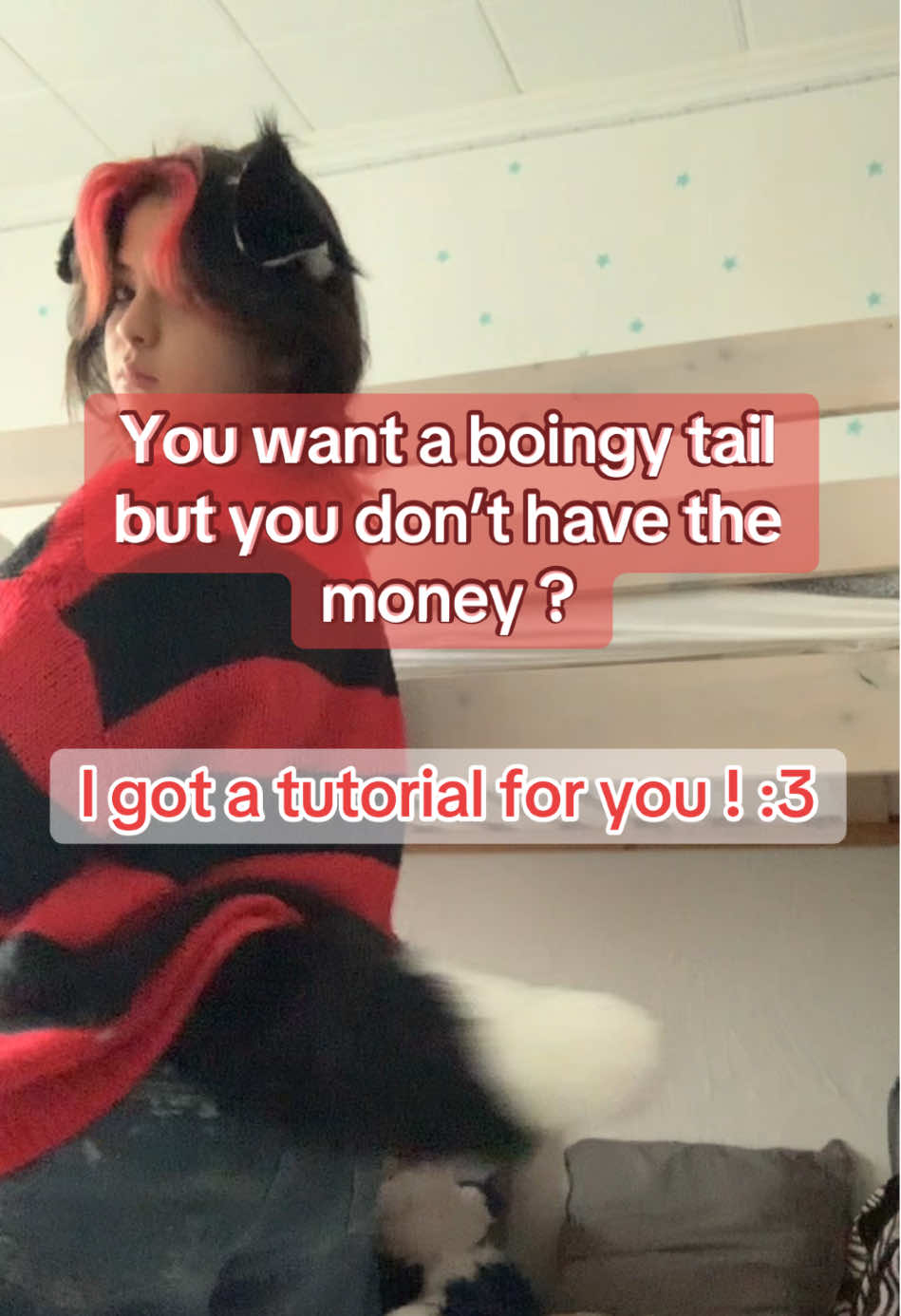 It’s basically a hyper motion tail tutorial but I thought it might help :>  Edit : I can’t change the settings to be able to save ! If you want to save, you can screen record. #kemonomimi #kemonomimicosplay #kemonomimigirl #doggirl #furry #furryfandom #tail #fursuittail #tutorial #tuto #fursuit 