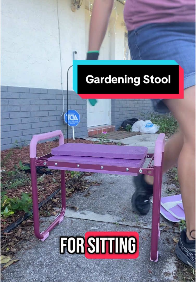 I really love this stool! It works incredibly well! I love that you can either kneel or sit using the stool. This is going to come in real handy when doing yardwork and I live in Florida where I’m waiting throughout the entire year. Lol. I love also that it can fold easily to put away. So it’s not gonna take a whole lot of space for storage. Comes with that extra pad and those gloves which was nice! I love the sleeves where you can have the Extra pocket space for your tools! I just love how much much thought it went into the design of this stool! I am definitely looking forward to doing projects around the house with this. Definitely go check this out in the link. They come in different colors too. But the purple was absolutely adorable! #Gardening #Garden #Greenthumb #Weeding #Yardwork #House #Household #Outdoors#deerfamy @DEERFAMY 