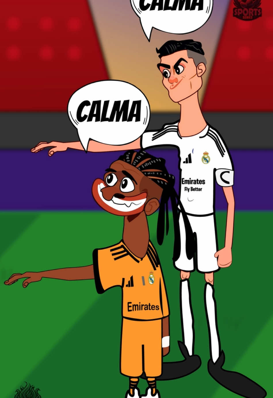 Ronaldo teaches Vinicius Jr CALMA 🧘 #ronaldo #realmadrid #football 