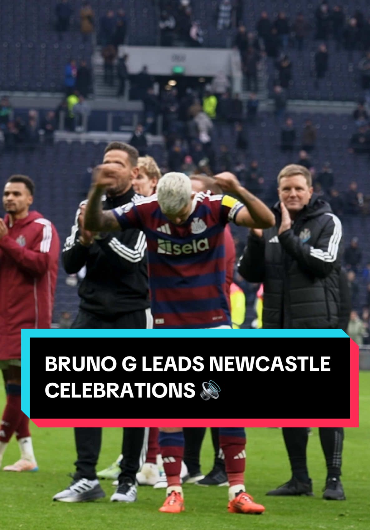 Bruno Guimarães leading the Newcastle celebrations ❤️🔊 #NUFC #brunoguimaraes #PremierLeague