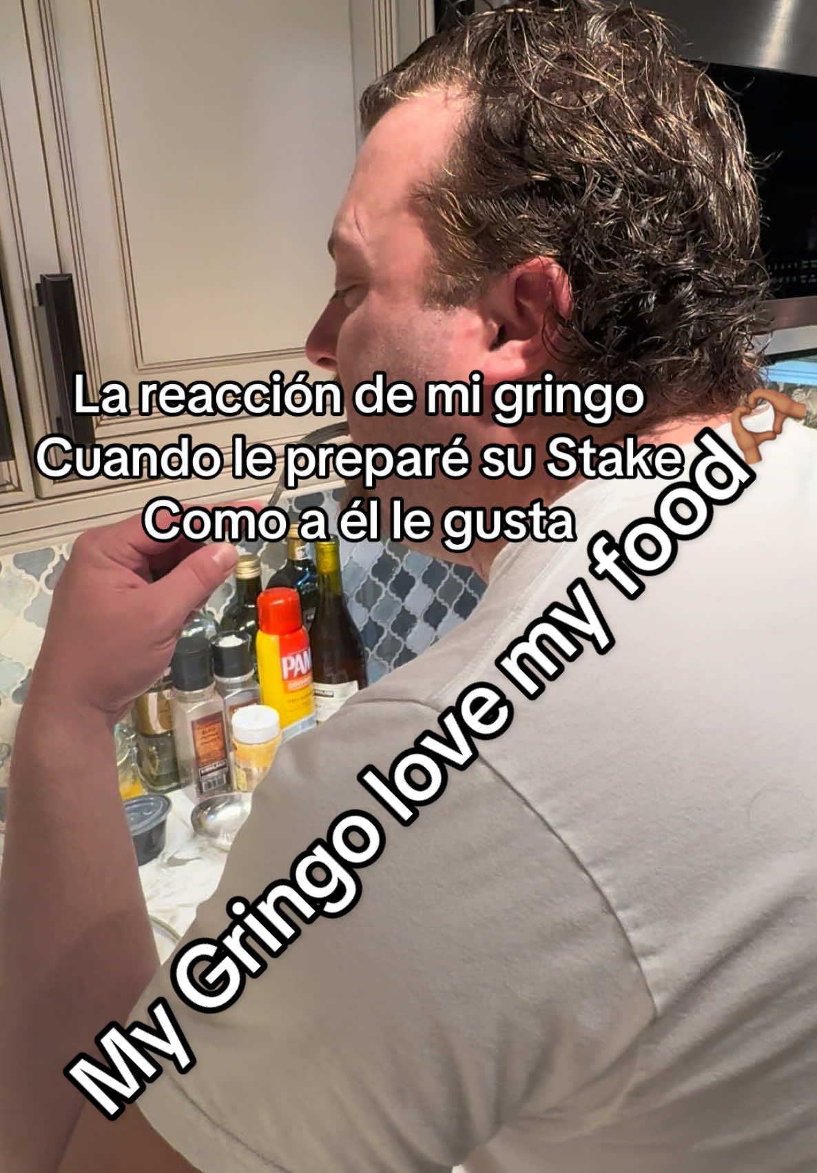 My gringo love my food🥹 #mygringo #latinaygringo #latinaenusa #iloveyouuuu #imobsessed #creatorsearchinsights #mantenida #myvlog 