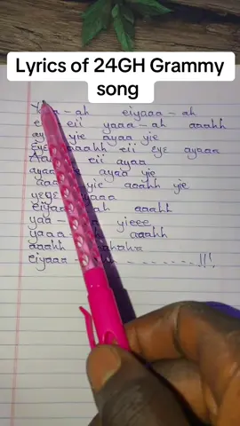 Lyrics of 24Gh🇬🇭 grammy  song 🎵#fypシ゚ #trendingsong #24ghcomedy2 @24GH🌏🌟🕊 @Honey Boy 