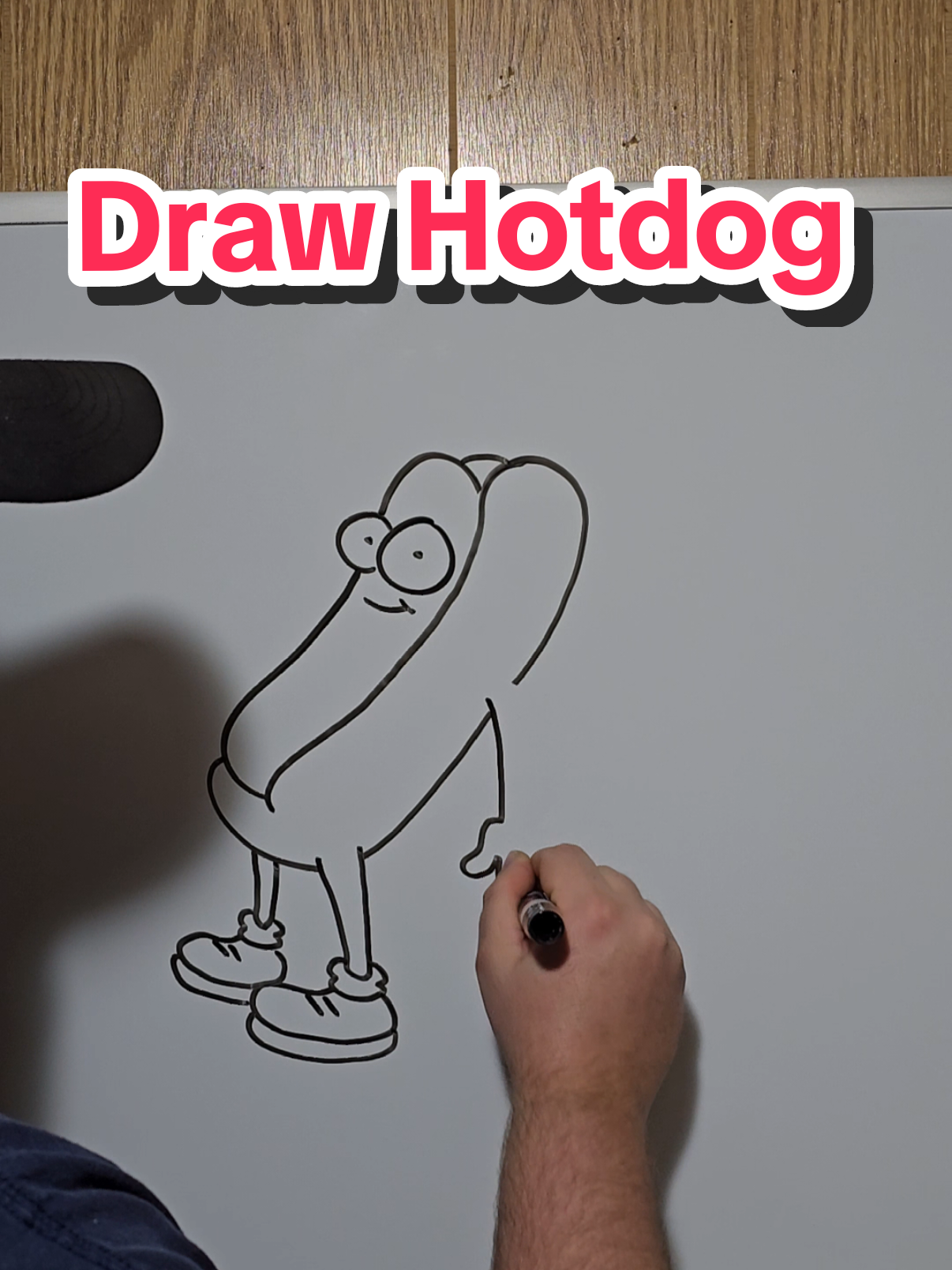 how to draw a hotdog