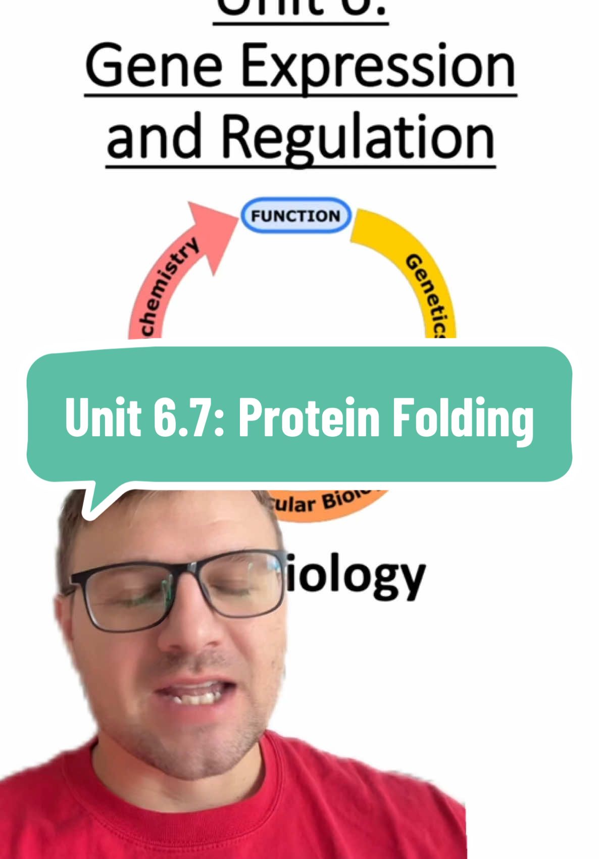 Unit 6.7: Protein Folding #protein #biology #apbiology #science #teaching #unit6 #apbio #education #aminoacid #proteinfolding #dna #rna #centraldogma  #greenscreen 