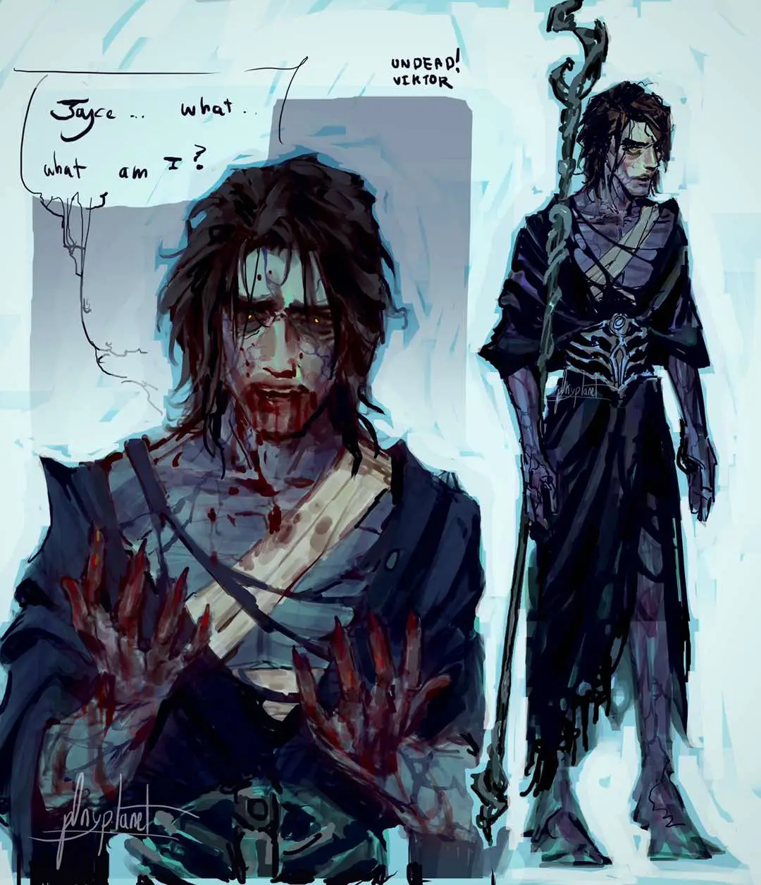 zombie viktor + necromancer jayce #arcane #jayvik 