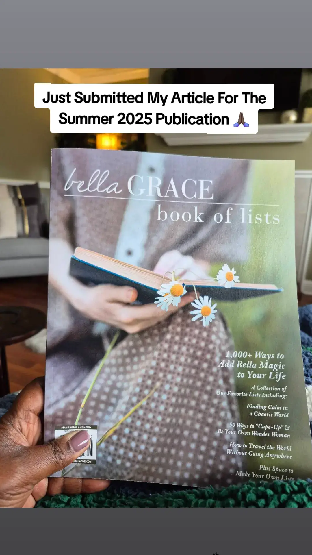 I have been writing for years. I've published several books on Amazon. But getting my article in this publication has been a dream of mine for a couple of years, and I finally said, this is my year that I will see my article published in the Bella Grace publications #writers #writersoftiktok #blogger 