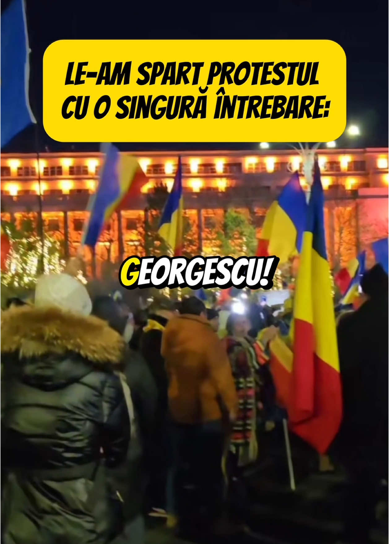 ⛔️ Le-am spart protestul căliniștilor cu o singură întrebare. 😅 #CapCut #numabyradost #tiktokromania🇷🇴 #protestpiatavictoriei #calingeorgescupresedinte #calinisti 