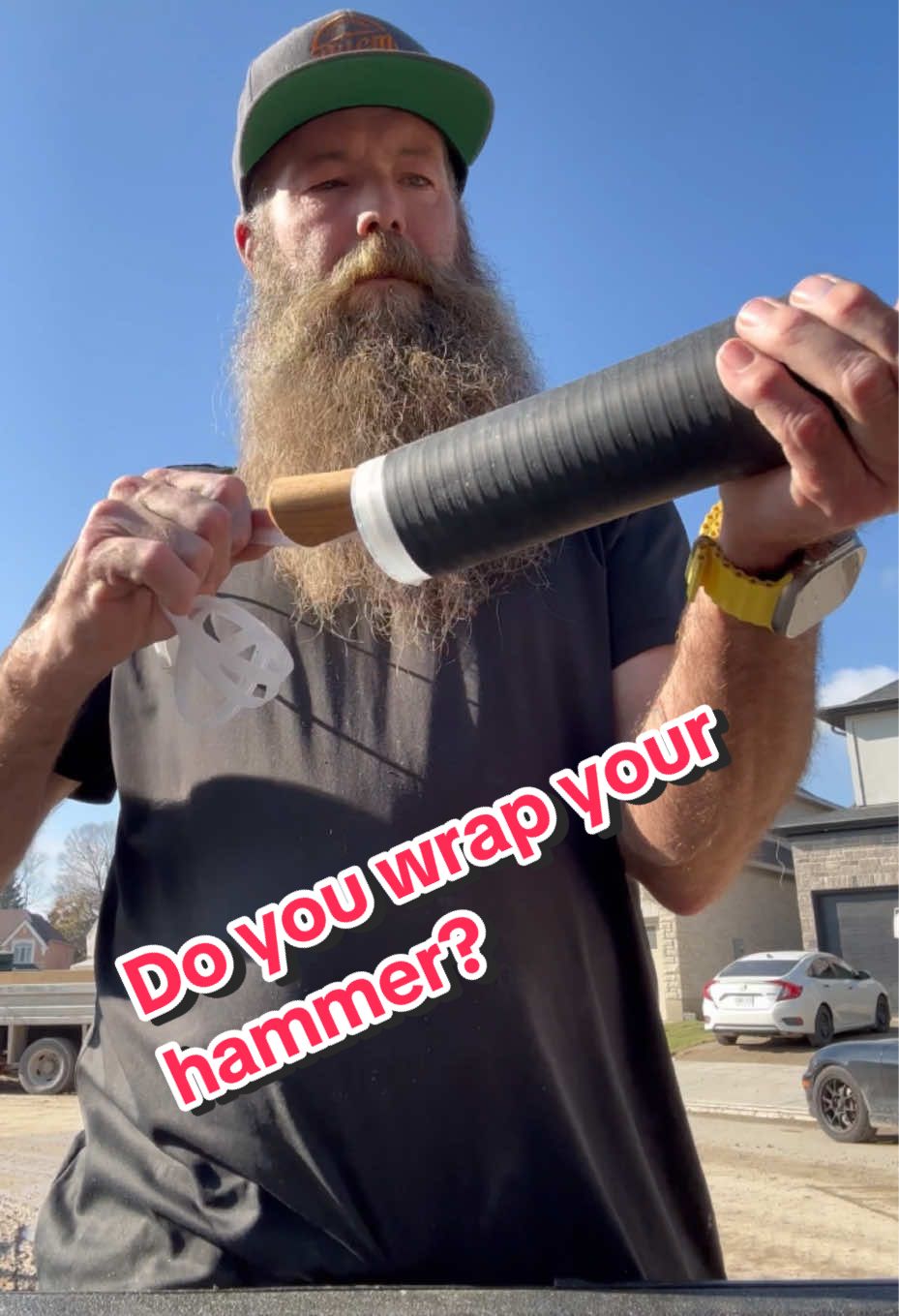 Ya know what I forgot to do this year? Man I need to just buy these as soon as I see them lol. Do you wrap your handles in the winter or rely on glove grip? #hammer #handtools #tools #framer #framing #grip #tip