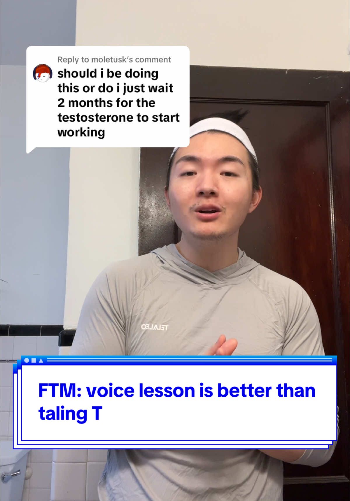 Replying to @moletusk testosterone may not make your voice deeper, but voice lesson can #genderaffirming #ftm 