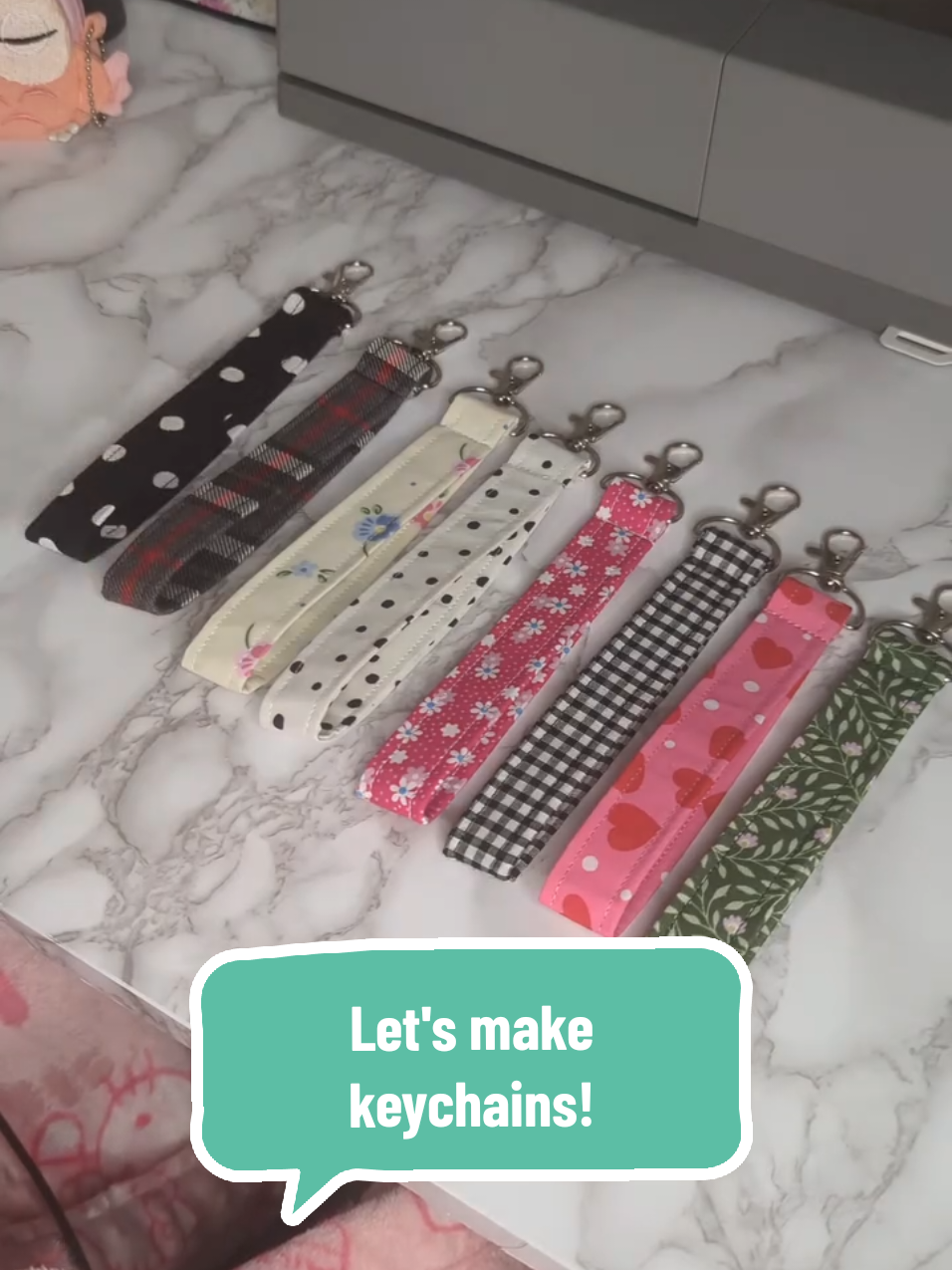 Make some keychains with me! They have all been added to my Etsy store 😊❤️ #sewing #sewinguk #SmallBusiness #handmade #fabric #sewingblog #etsy #etsyshop #sewwithme #keychain #sewtok 