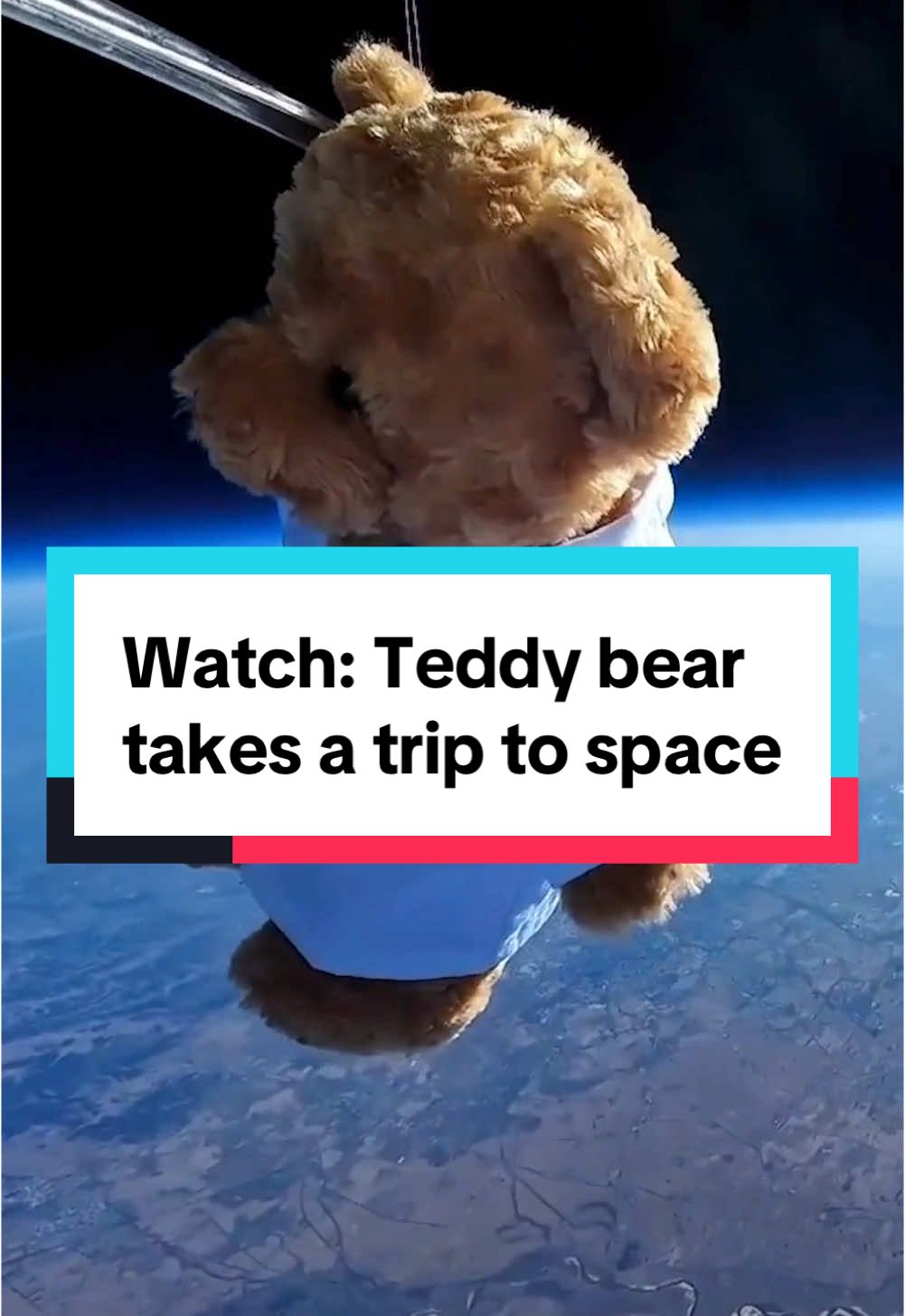 This bear has seen it all! 🧸🚀 Watch as a teddy bear experiences space for the first time when engineering students at the University of Nottingham in Ningbo, China launch it into the stratosphere, captured by a DJI drone. #bear #space #travel #drone #engineer #student #china #experiment #science #viralvideo #techtok #fy 