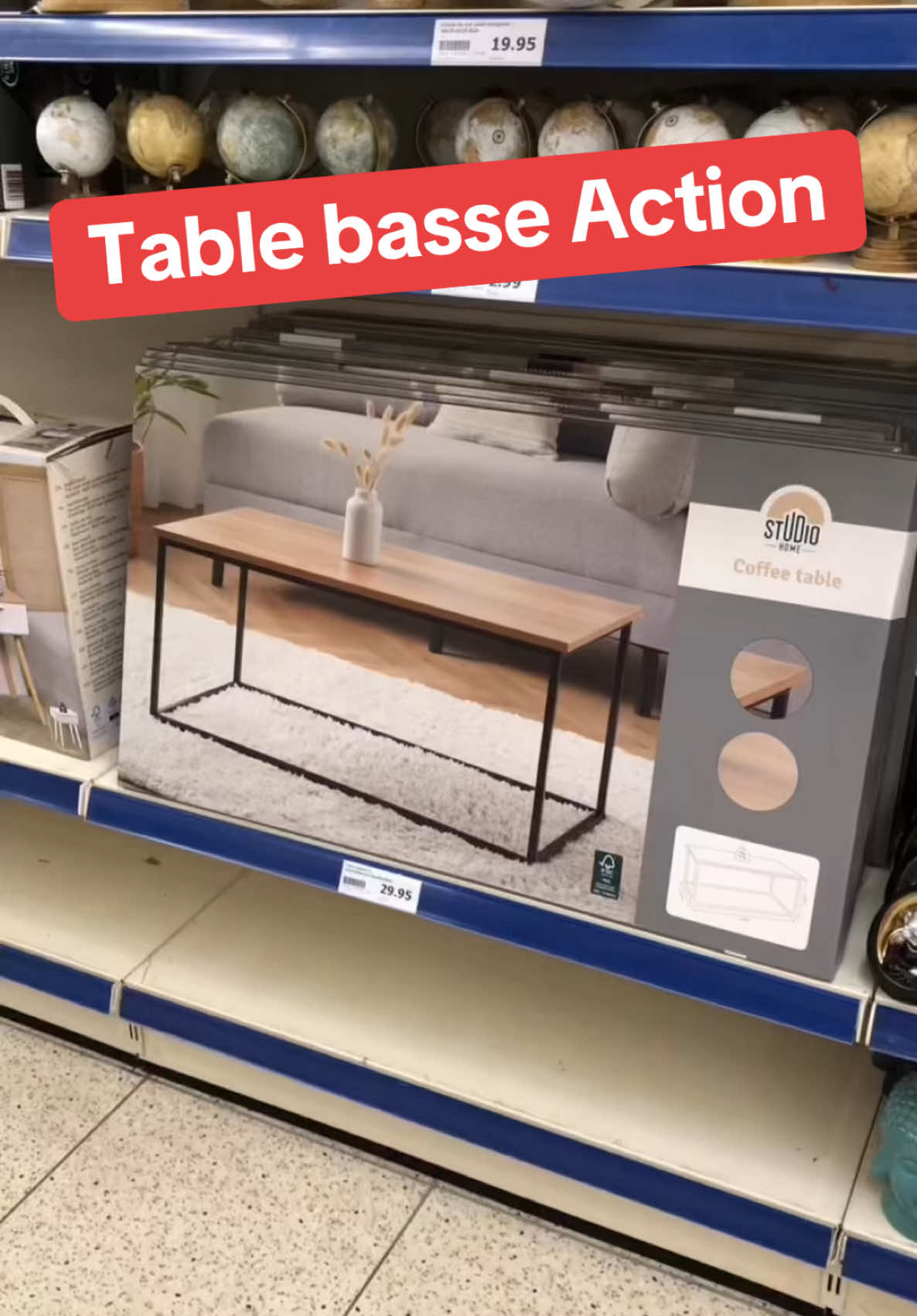 Table basse à 30€ chez Action  #tablebasse #meuble #mobilier #decoration #magasinaction #action 