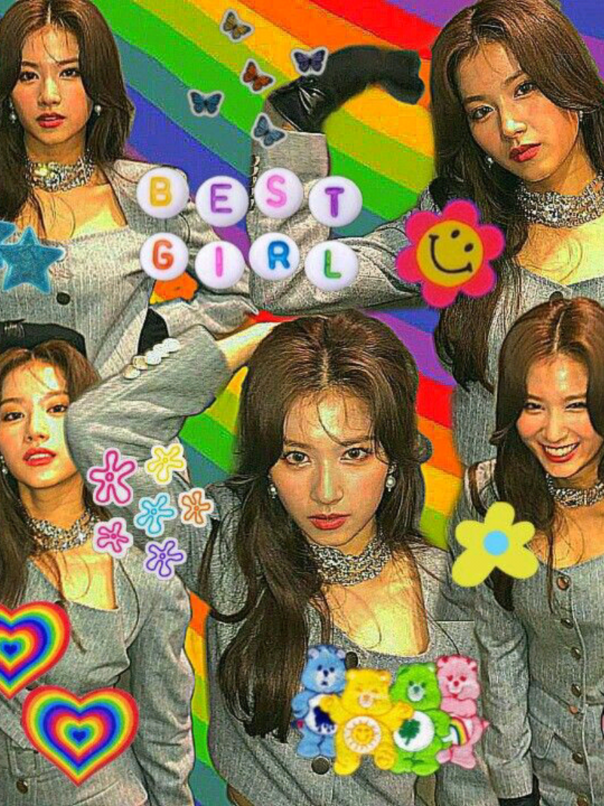 Sana ver. ✨ #2020kpop #2020 #lockdown #covid19 #saturation #kidcore #sana #twice #bloomingfreesias_ 