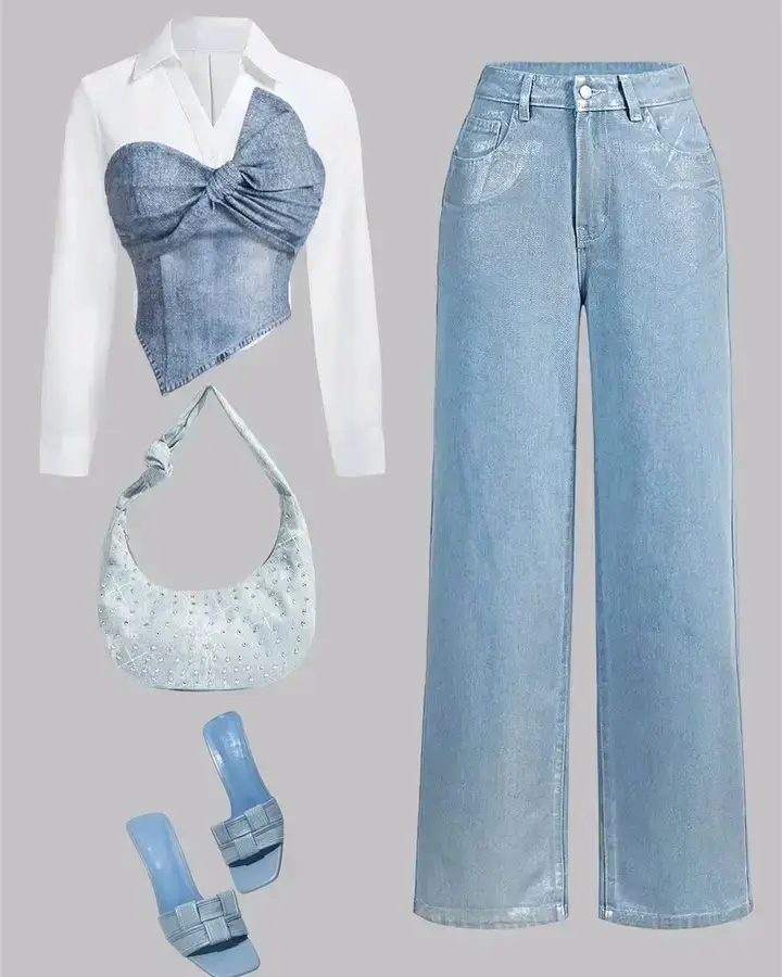 Denim outfit combo 😫❤️‼️