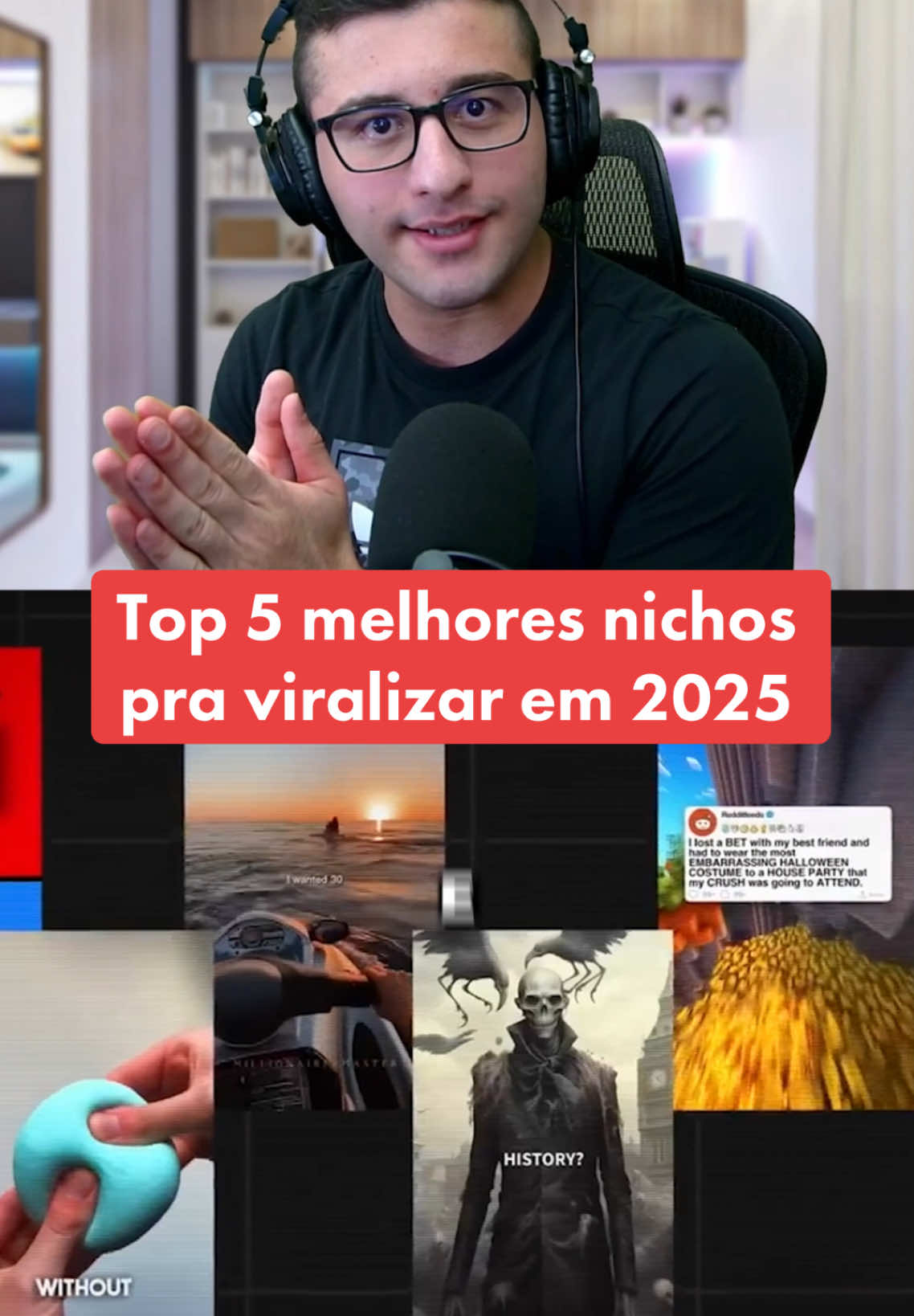 Top 5 melhores nichos pra viralizar em 2025 mesmo se for iniciante e sem precisar aparecer #inteligenciaartificial #tiktok 