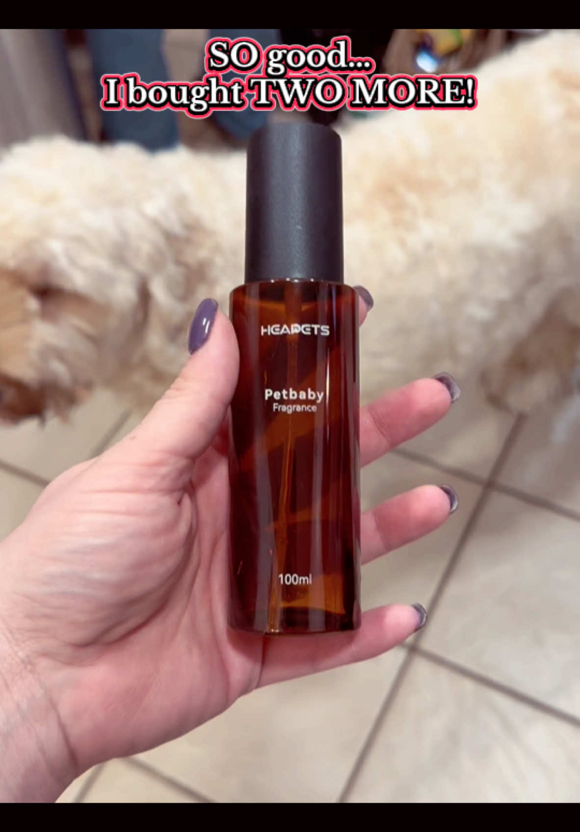 I spilled over half the bottle, and it was totally my fault. I ordered two bottles to save on shipping because I’ll need it eventually (girl math!)!!! #heapets #petspray #petproducts #petfragrance #dogspray 