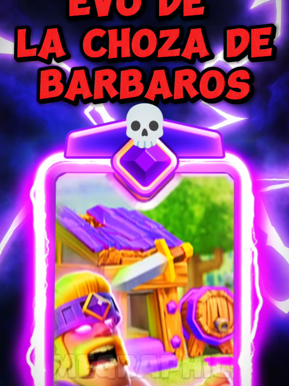 Cómo sería la evolución de la choza de bárbaros 😧 #ClashRoyale #arthass  @MEGraphics_YT 