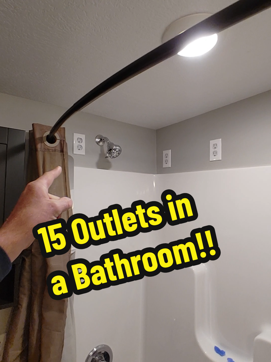 15 Outlets in a Bathroom!!