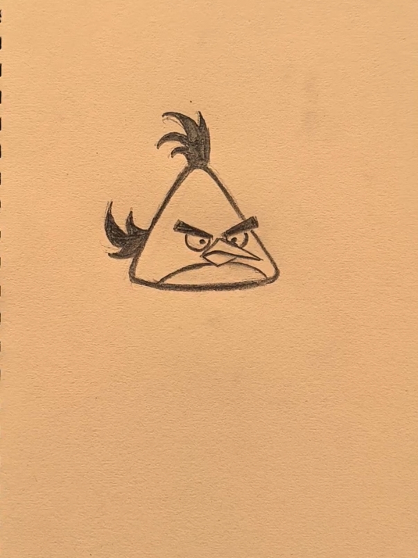 My bird is angry😤 #drawing #art #sketch #fyp #angrybirds #trending #sketchbook 