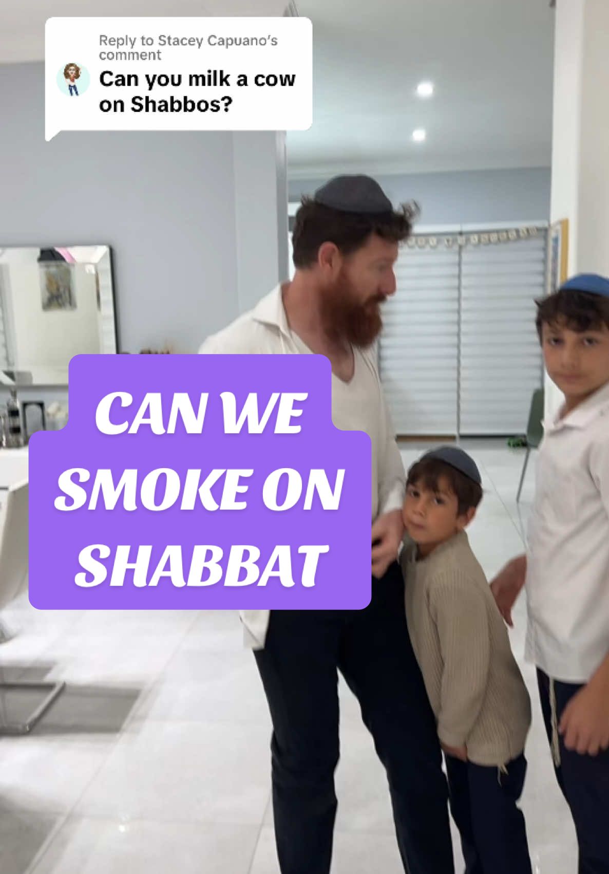 Replying to @Stacey Capuano what if we lose power on Shabbat? Can we smoke on Shabbat? milk a cow? And more answers to all your questions. Ask away in the comments #Questions #Answers #Shabba #Jewish #Judaism #tyh