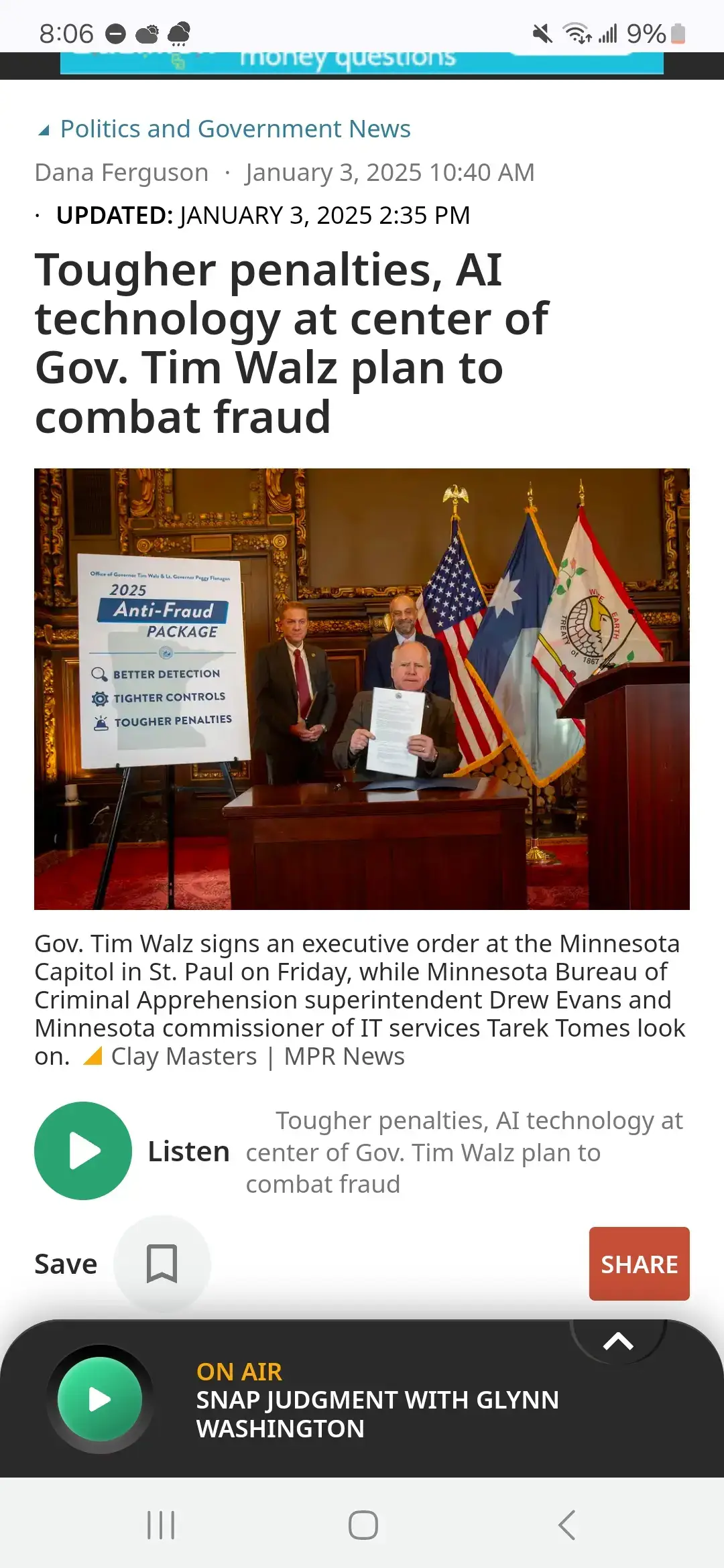 Gov. Tim Walz signs an executive order at the Minnesota Capitol in St. Paul on Friday, while Minnesota Bureau of Criminal Apprehension superintendent Drew Evans and Minnesota commissioner of IT services Tarek Tomes look#ai #technology #minnesota 