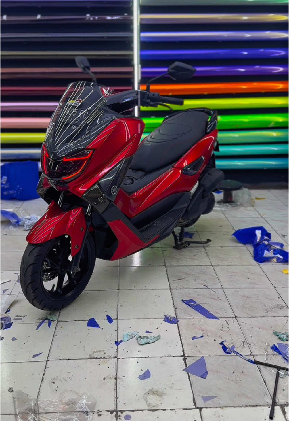 Wrapping sticker red candy nmax old #wrappingsticker #wrappingstickerbekasi #wrappingstickerjakarta #wrappingstickerdepok #wrappingstickerjabodetabek #wrappingstickerindonesia #wrappingstickermurah #stickermotor #fyp #fypage #foryou #rofstickers #stickermotor #skotletmotor 