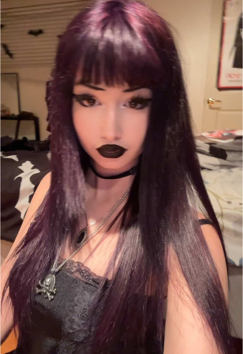 new hair I’m so happy living my serena dream :D #fyp #foryou #downtownmtv #serenadowntown #goth #purplehair 