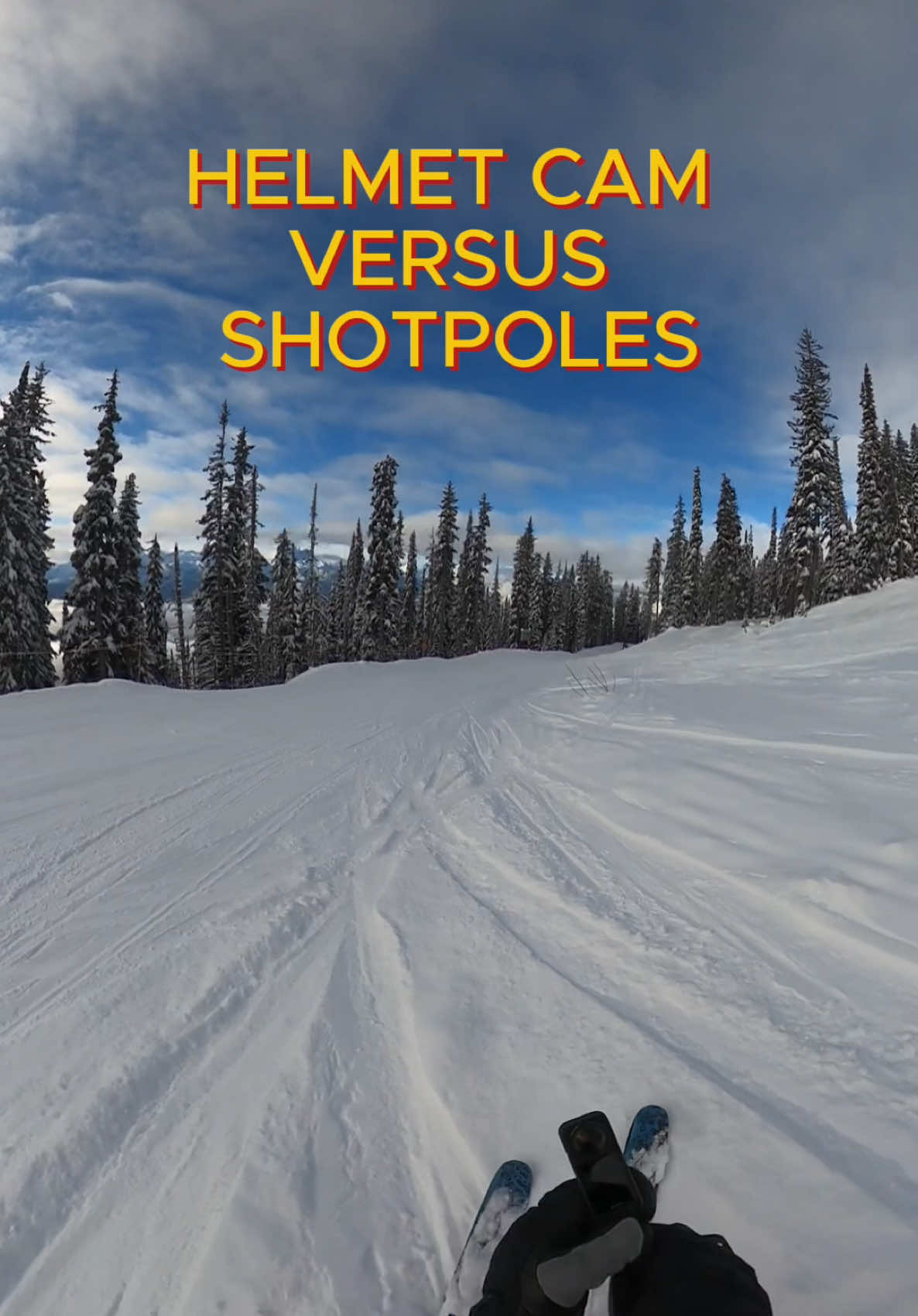 Helmet cam vs ShotPoles #ski #skiing #skilife #wintersports #gopro #insta360 