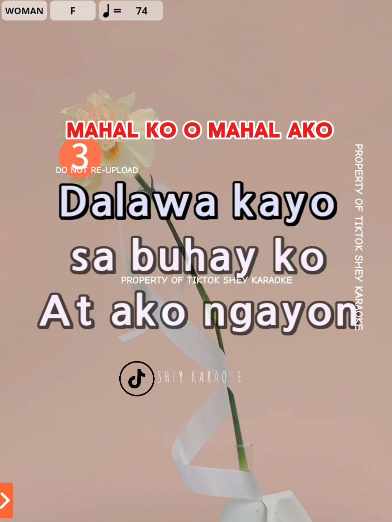 Mahal Ko O Mahal Ako Karaoke Song with Lyrics #karaoke #karaoketiktok #karaokechallenge #duet #pinoytiktok #lyrics #kantahan 