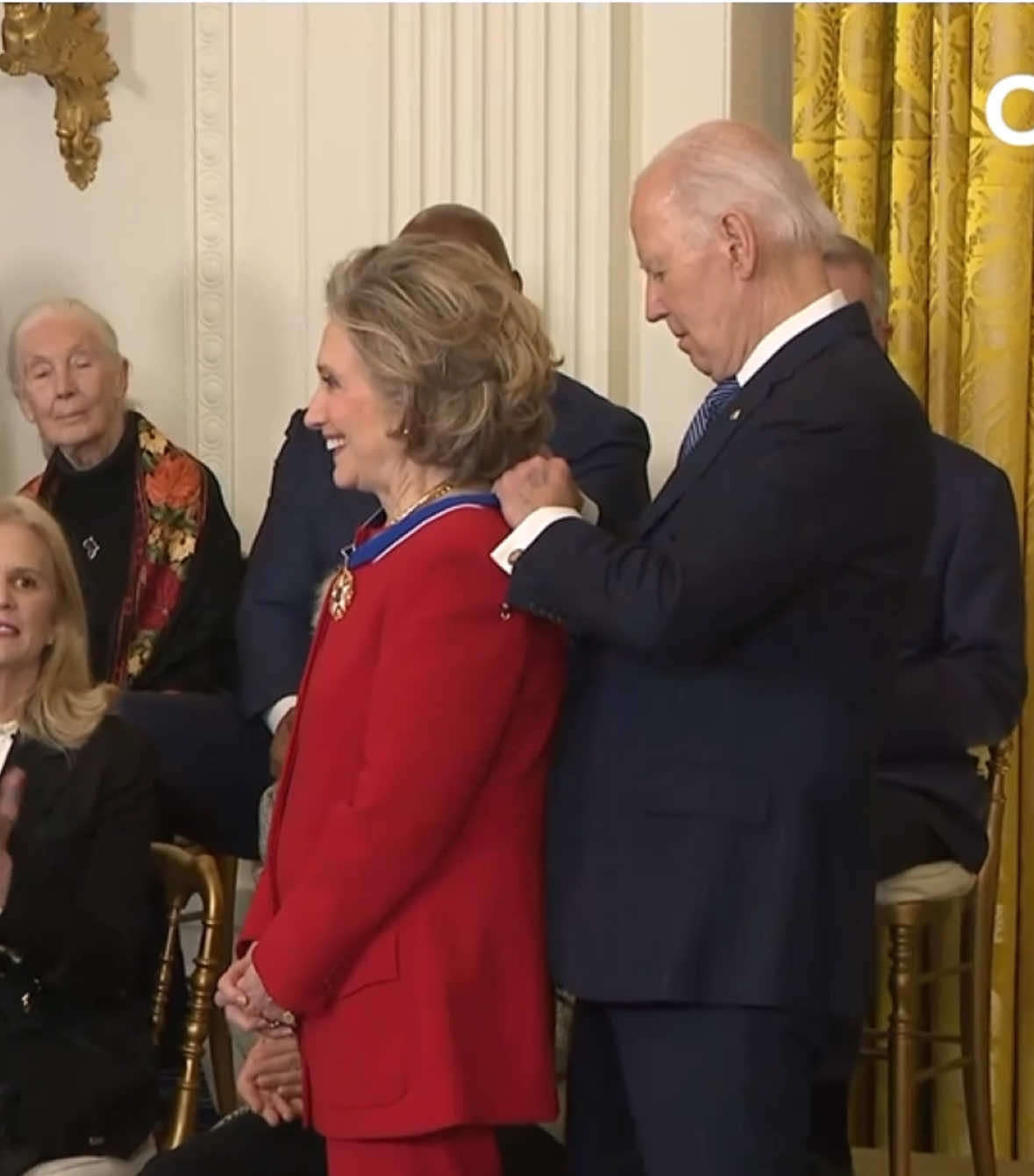 President Biden on Saturday awarded Hillary Clinton with the Presidential Medal of Freedom, the nation’s highest civilian honor.   “Secretary Clinton made history many times over decades in public service, including as the first First Lady elected to the United States Senate. After serving as Secretary of State, she became the first woman nominated for president by a major United States political party,” the White House said in a statement.   Watch more at c-span.org #hillaryclinton #joebiden #cspan