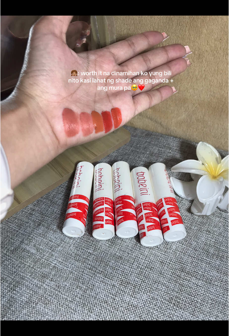 Dual use narin yan mga mi, you can use it for your lip and cheek 😊❤️ #bobeini #liptint #lipstick #lipandcheektint #lipmud #matteliptint 