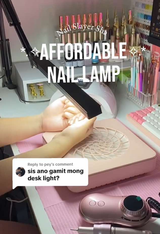 Replying to @pey 1 year plus na to sakin buo pa din sya🥺❤️  Tags - desk lamp, nail tech lamp, affordable nail desk lamp