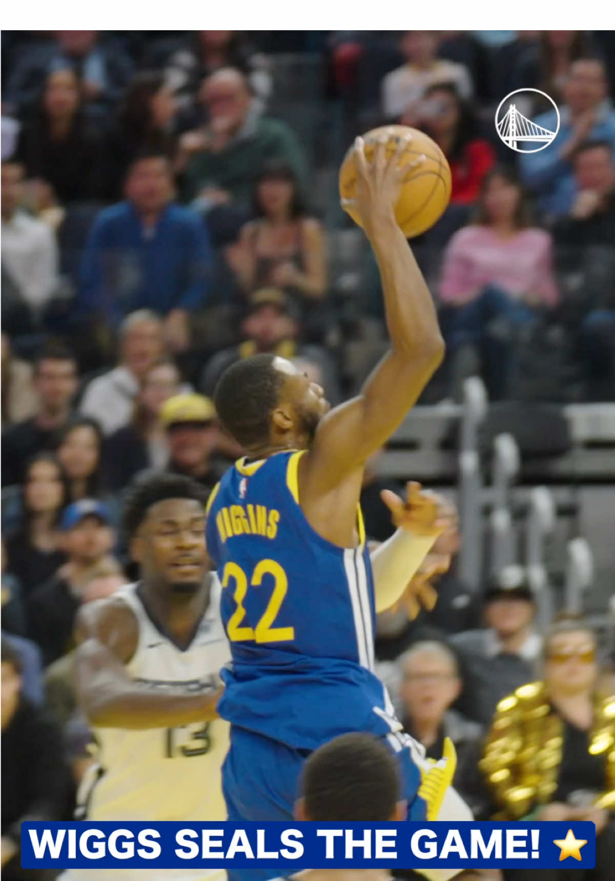 Wiggs slams it home to cap off a great night! ⭐️  #NBA #warriors #allstar 