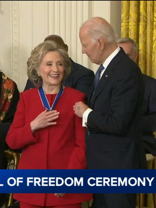 President Joe Biden held a star-studded ceremony at the White House for the latest batch of Medal of Freedom recipients — which include Hillary Clinton, Denzel Washington, Earvin 