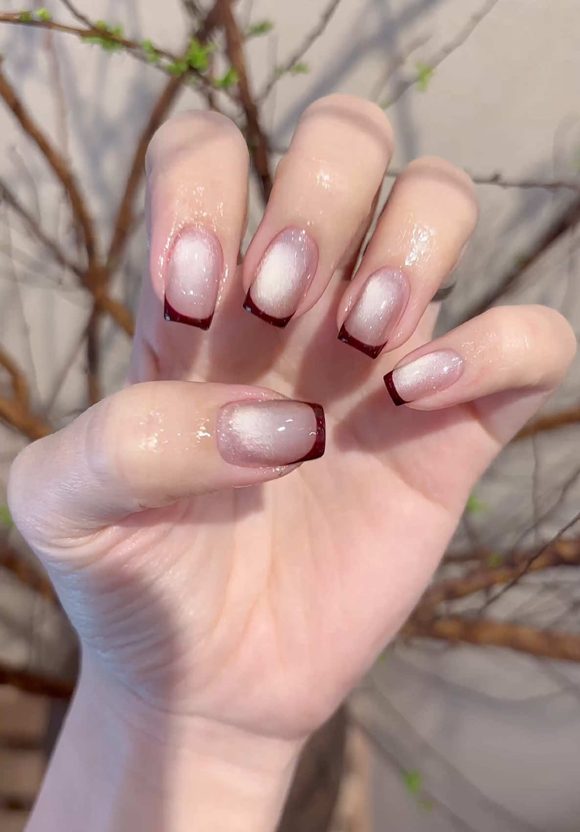 Mắt mèo mix fen đầu móng đỏ 😘 Tiệm Nail Chanh Leo💅🏻 Đào tạo Học viên Chuyên nghiệp💅🏻 Chuyên nail Hàn 