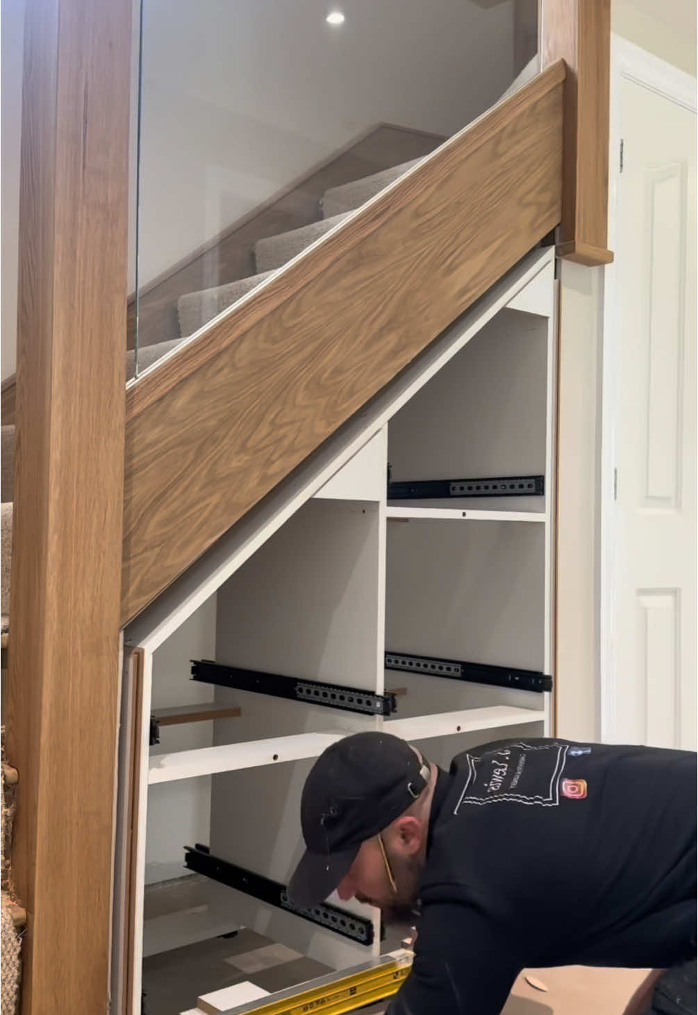 Under Stair Storage #Home #interiordesign #transformation #satisfying #asmr #uk #southampton #new #woodworking #fyp 