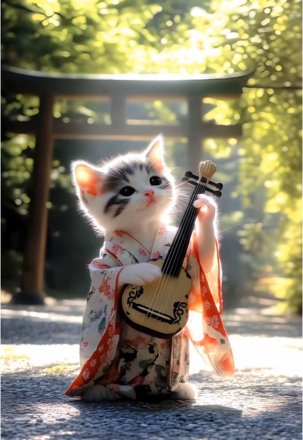 子猫の演奏🎵Kitten String Performance #ネコ #猫 #ねこ 