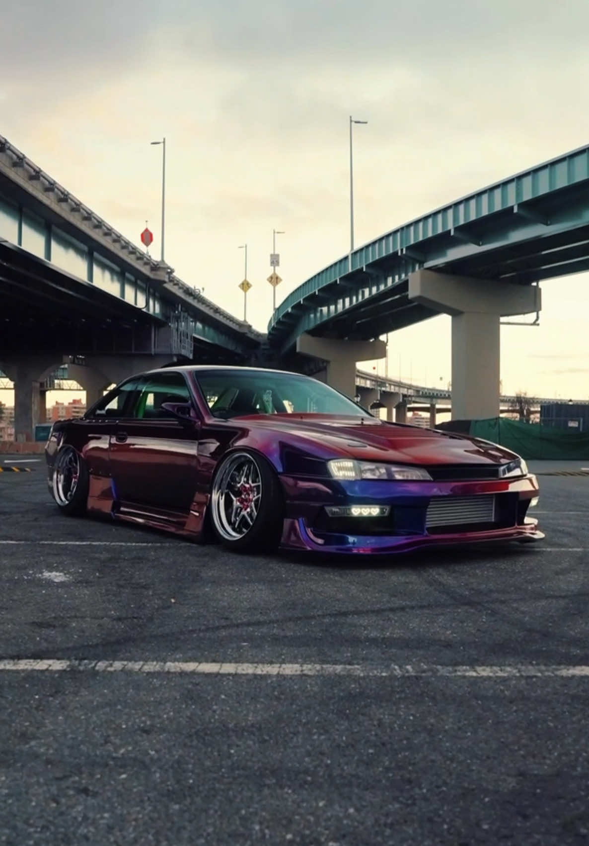 Wiggle Wiggle 🪱 Nissan S14 💜  #capcut #capcut2025 #jdm #cartok #caredit #trendingsongs 