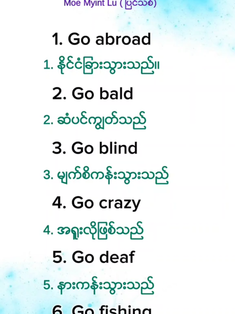 #trendiing  Collocations with Go