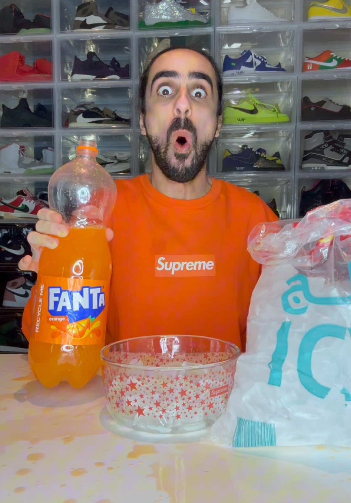 Fanta 🥤+ Ice 🧊 = 💨😳 #baderalsafar #fanta #ice #foryou #fyp #foryoupage #asmr #foodasmr #mukbang #hacks #lifehacks 